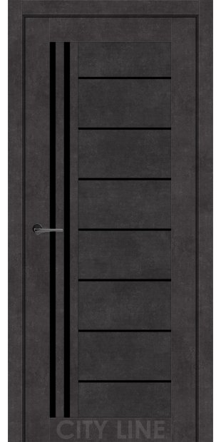 Межкомнатные двери CityLine Express OPTIMA korfad-express-optima-oniks-sirii-oscar-collection-s-cernym-steklom